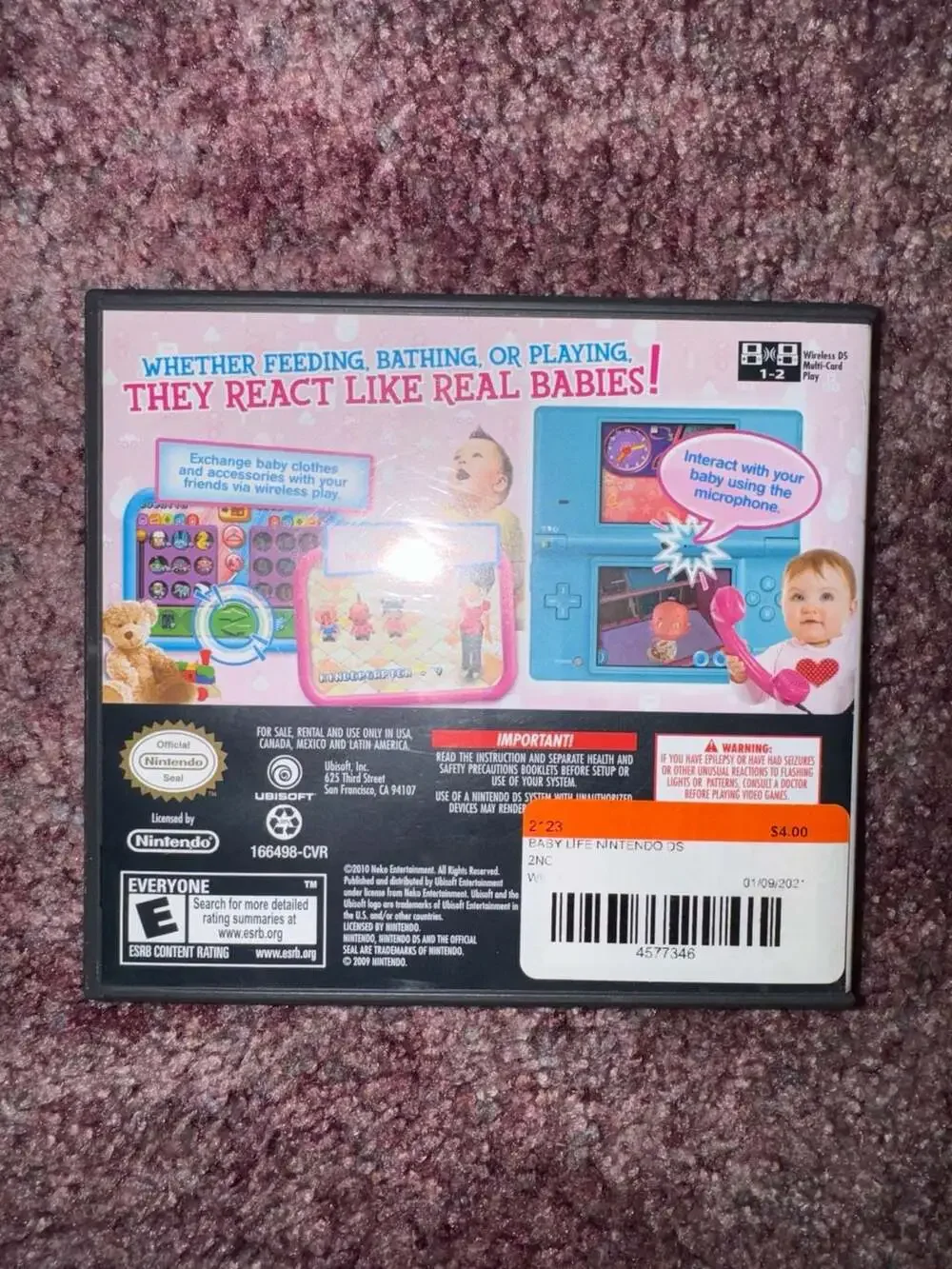 Baby Life Nintendo DS Game Tested Works